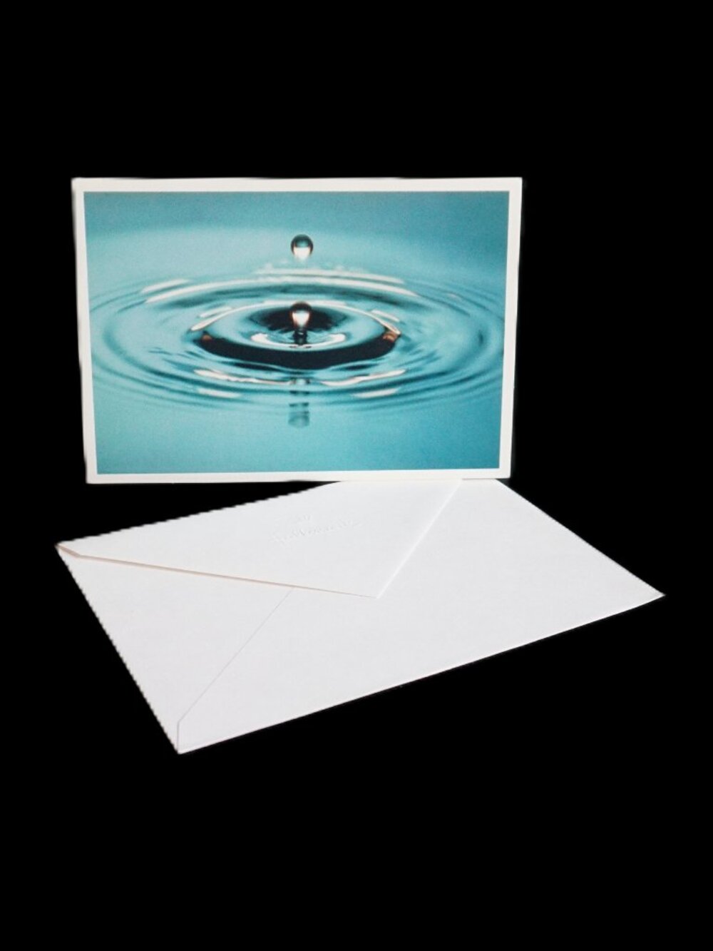 Vintage Hallmark Impromptu Thank You Note Greeting Card Water Droplet Photo